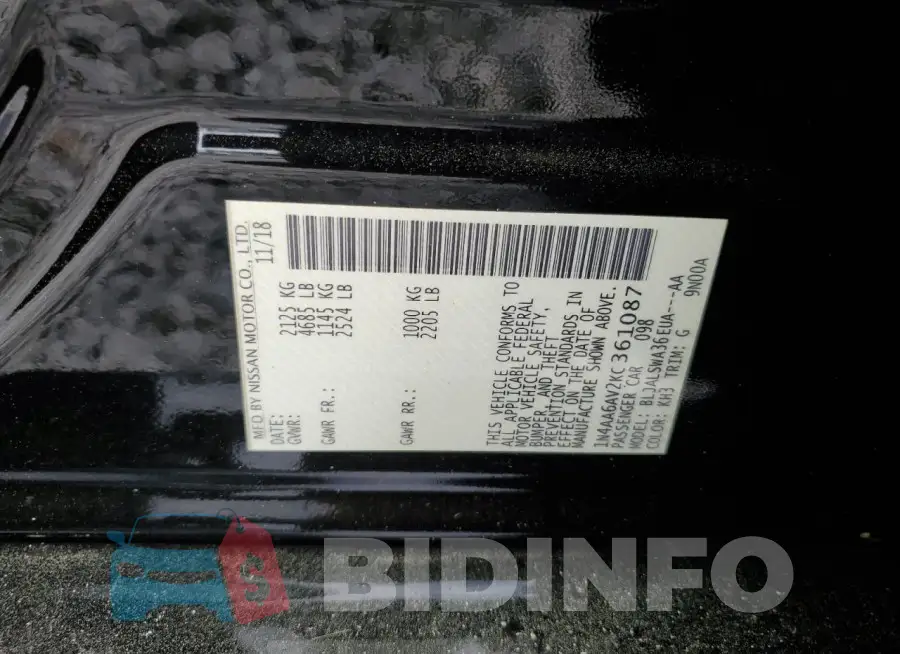 1N4AA6AV2KC361087 Photo# 12