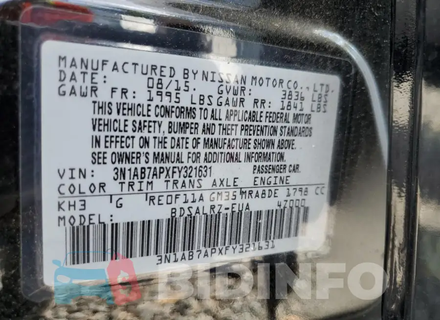 3N1AB7APXFY321631 Photo# 12