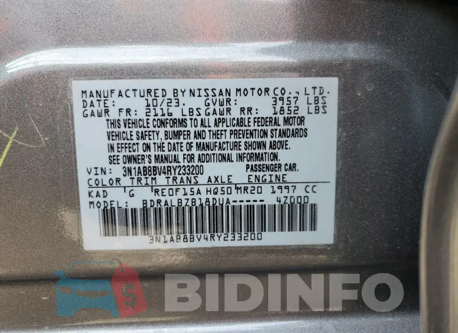 3N1AB8BV4RY233200 Photo# 13