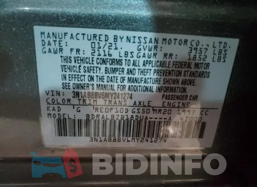 3N1AB8BV6MY241274 Photo# 12