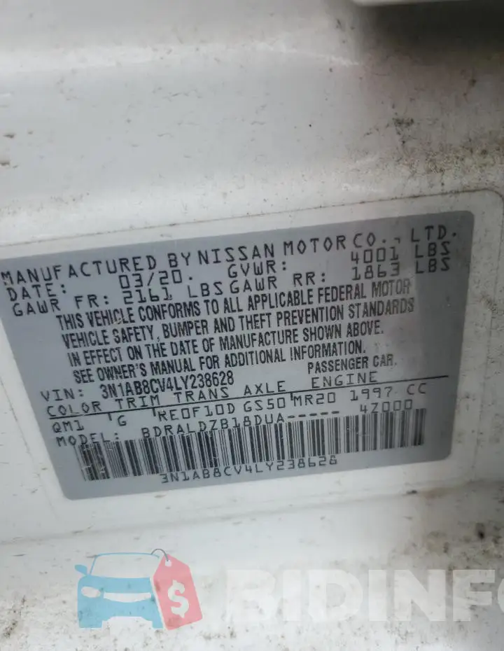 3N1AB8CV4LY238628 Photo# 12