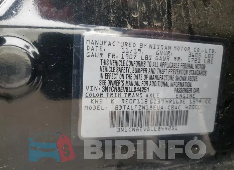 3N1CN8EV8LL844251 Photo# 12