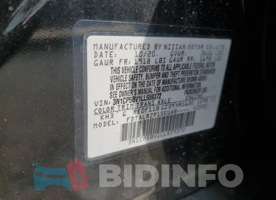 3N1CP5BV1LL559372 Photo# 12