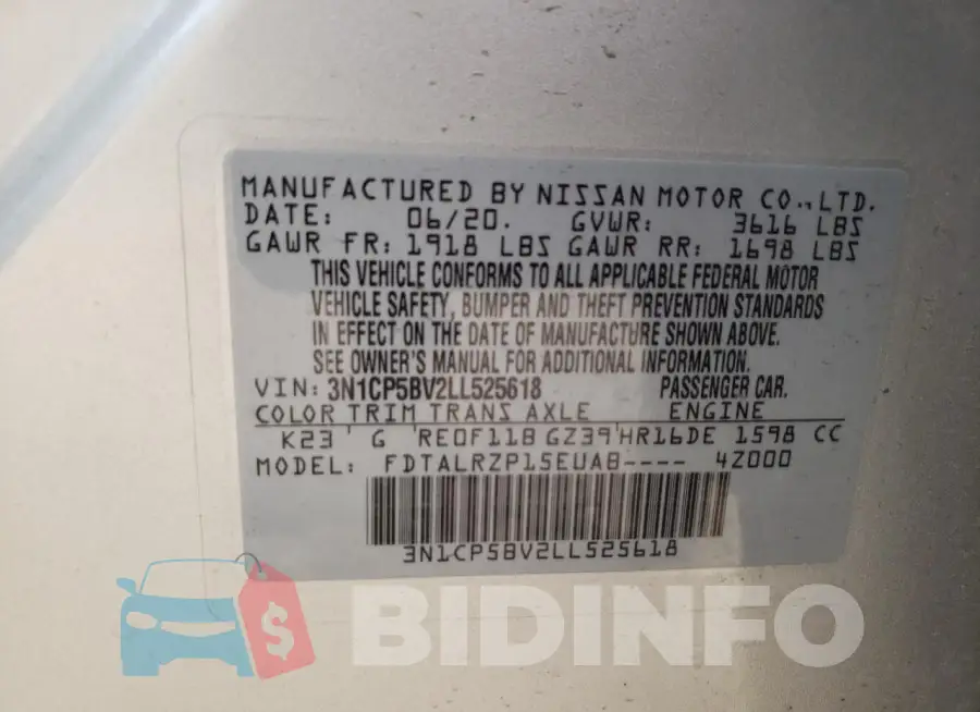 3N1CP5BV2LL525618 Photo# 14