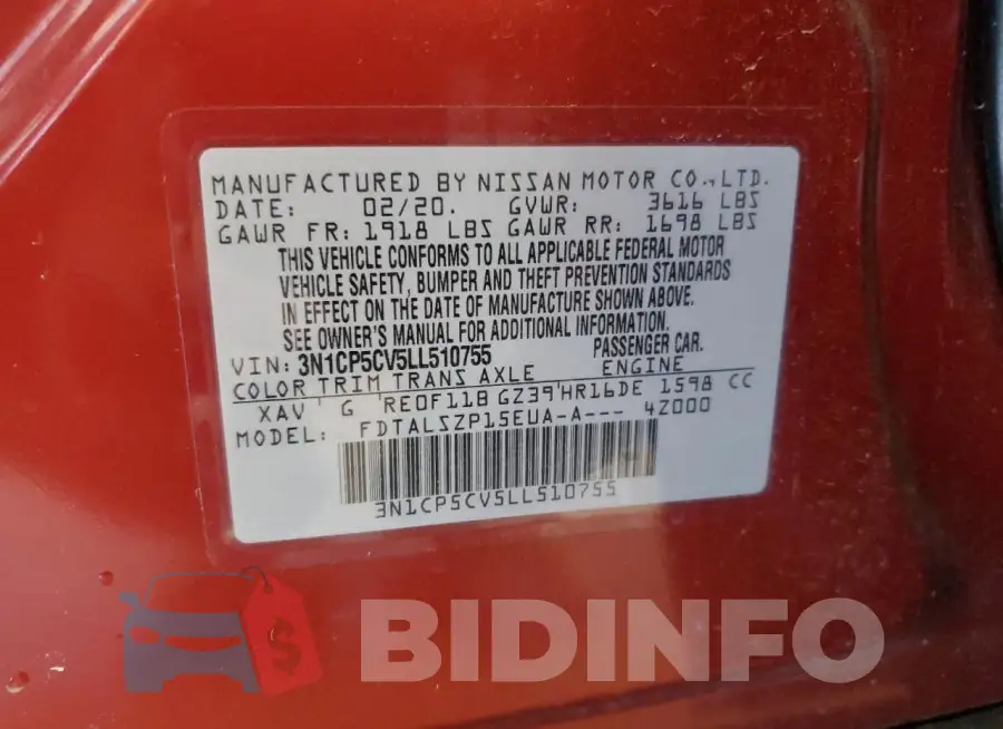 3N1CP5CV5LL510755 Photo# 13