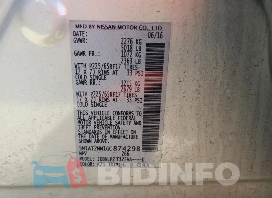 5N1AT2MM1GC874298 Photo# 13
