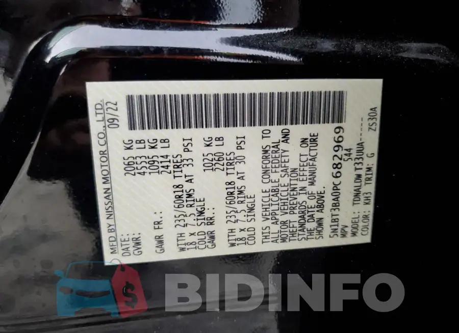 5N1BT3BA0PC682969 Photo# 14