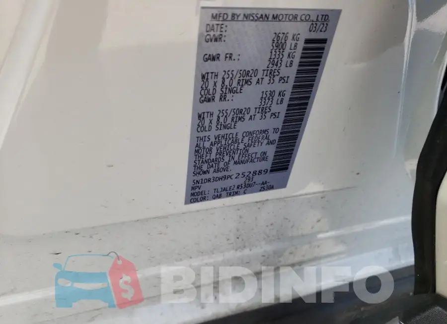 5N1DR3DH9PC252889 Photo# 13
