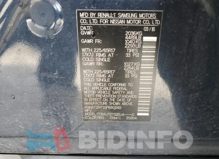 KNMAT2MT1GP680245 Photo# 12