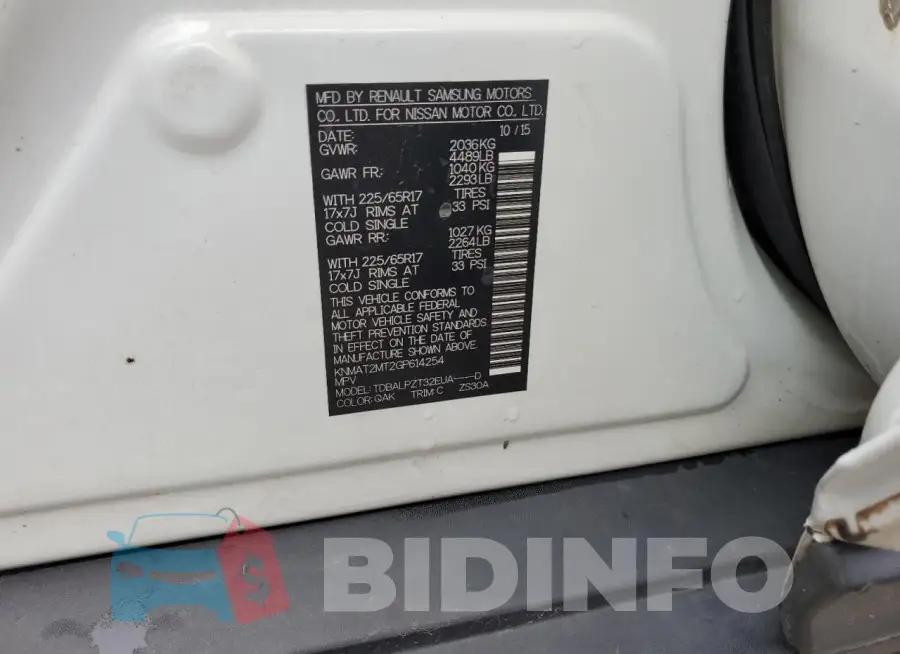 KNMAT2MT2GP614254 Photo# 13