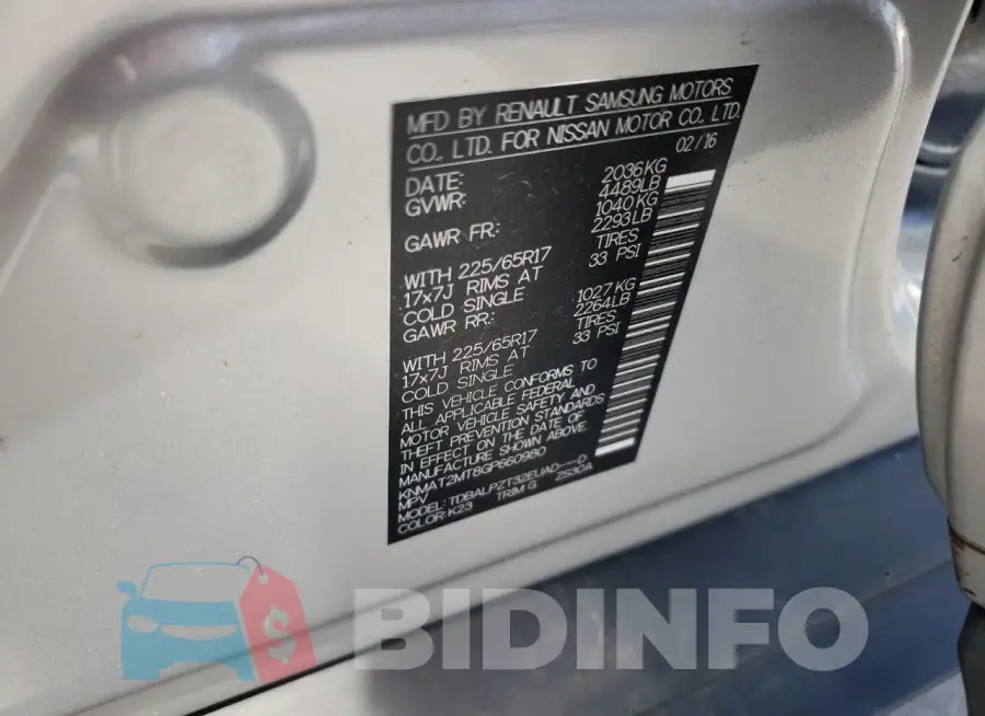 KNMAT2MT8GP660980 Photo# 14