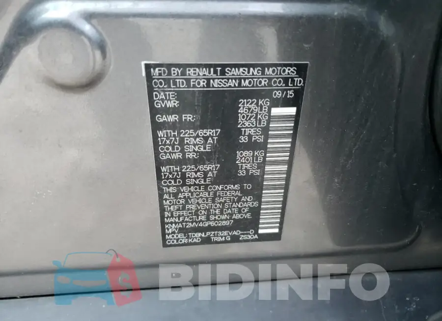 KNMAT2MV4GP602897 Photo# 13