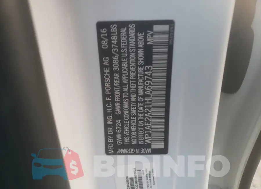 WP1AE2A21HLA69743 Photo# 13