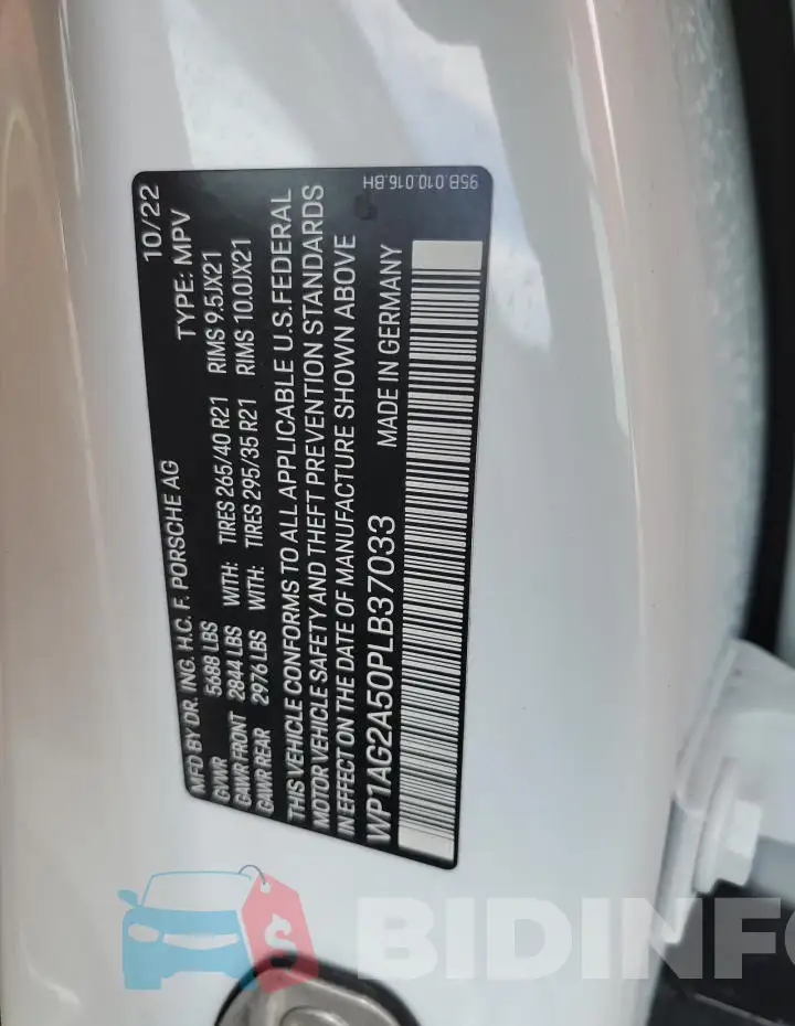 WP1AG2A50PLB37033 Photo# 13