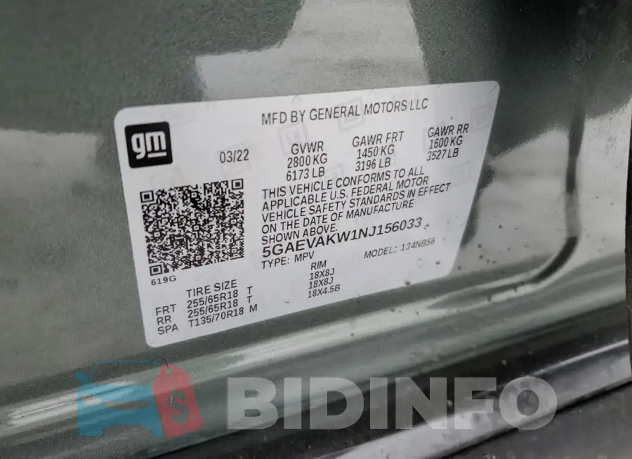 5GAEVAKW1NJ156033 Photo# 12