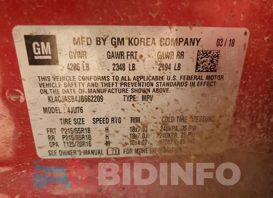 KL4CJASB4JB662209 Photo# 13