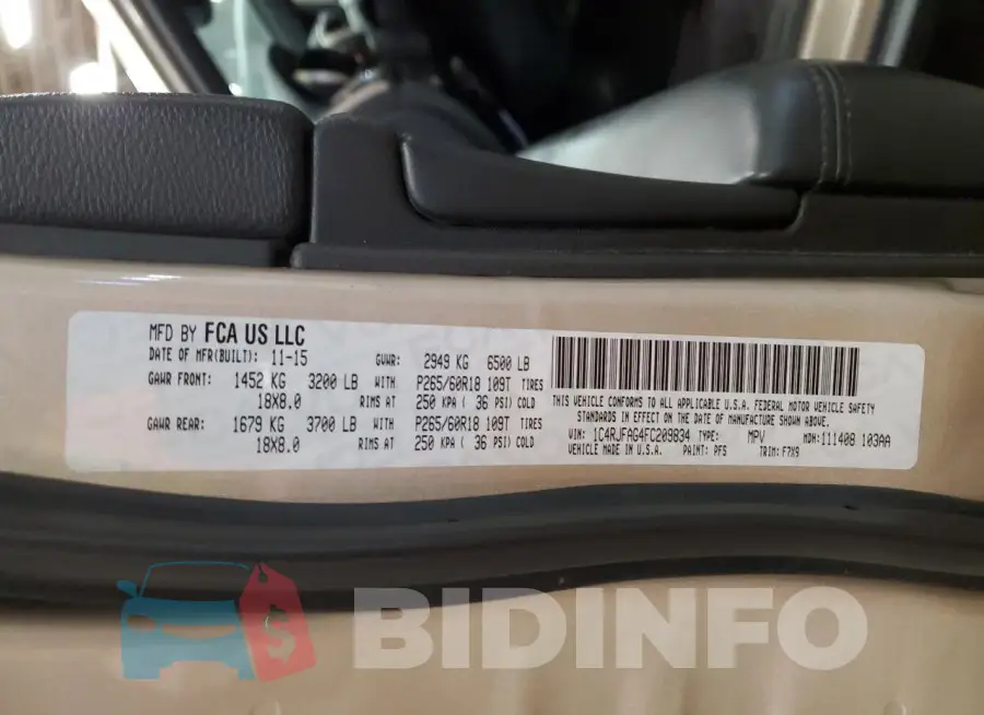 1C4RJFAG4FC209834 Photo# 12