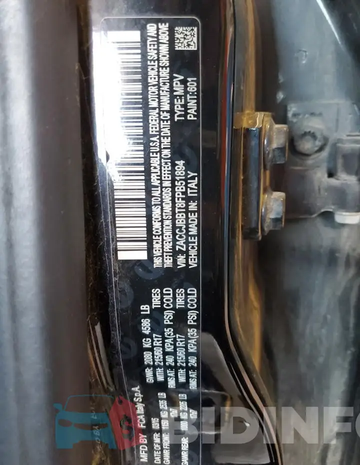 ZACCJBBT8FPB51894 Photo# 13