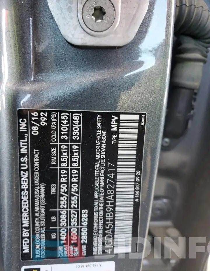 4JGDA5HB9HA827417 Photo# 13