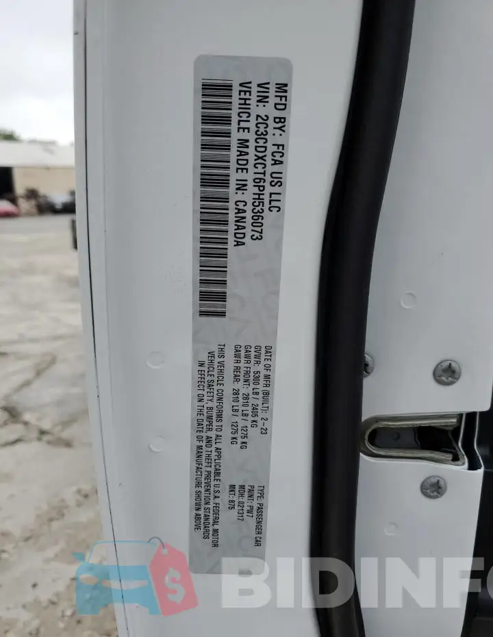 2C3CDXCT6PH536073 Photo# 13