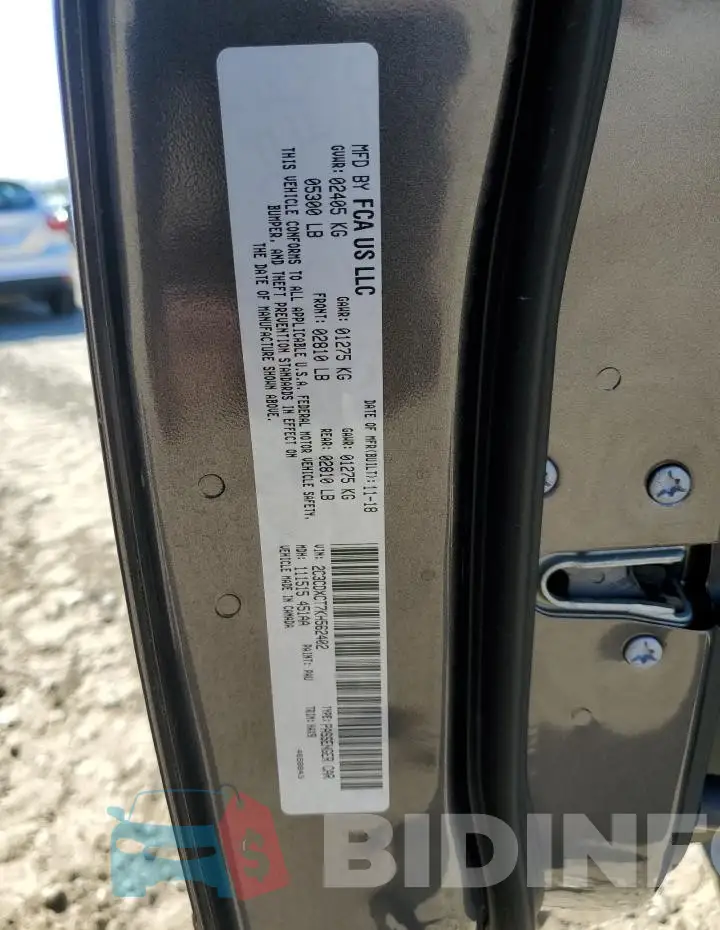 2C3CDXCT7KH562402 Photo# 13
