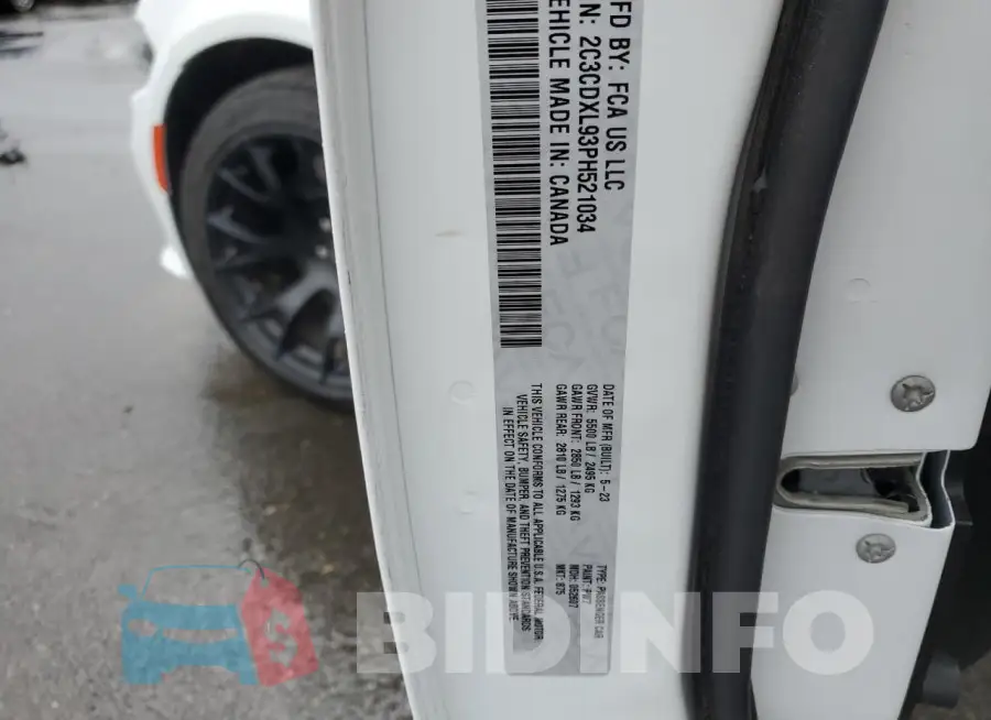 2C3CDXL93PH521034 Photo# 12