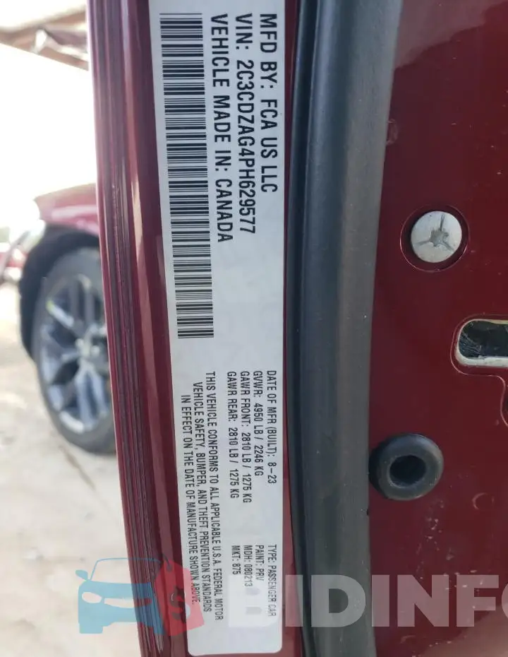 2C3CDZAG4PH629577 Photo# 12