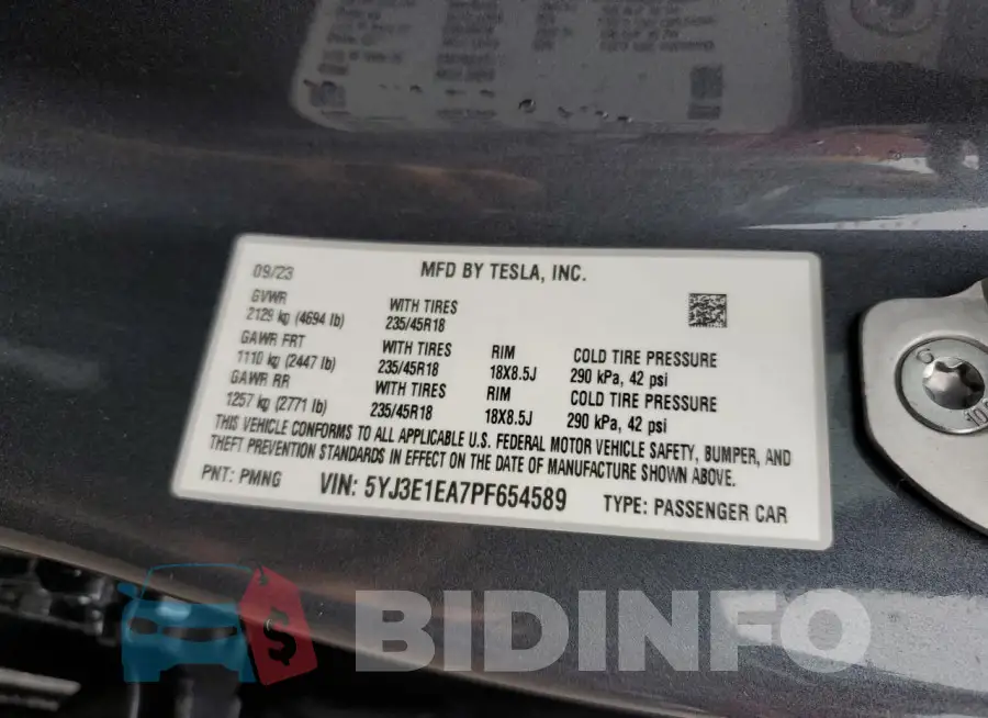 5YJ3E1EA7PF654589 Photo# 12
