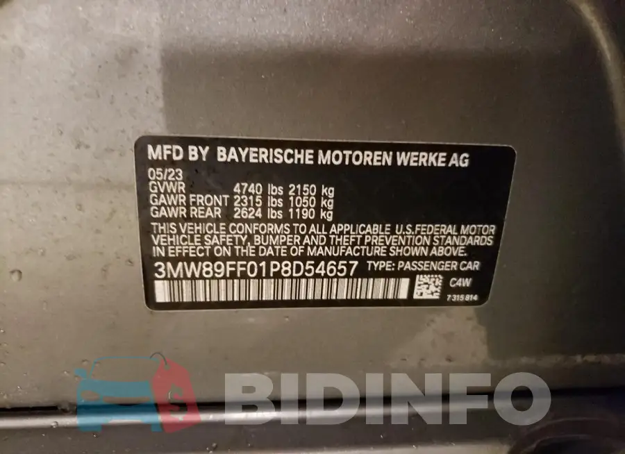 3MW89FF01P8D54657 Photo# 12