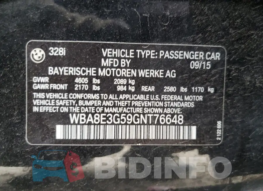 WBA8E3G59GNT76648 Photo# 12