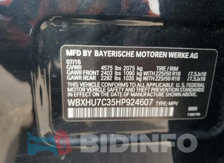 WBXHU7C35HP924607 Photo# 13