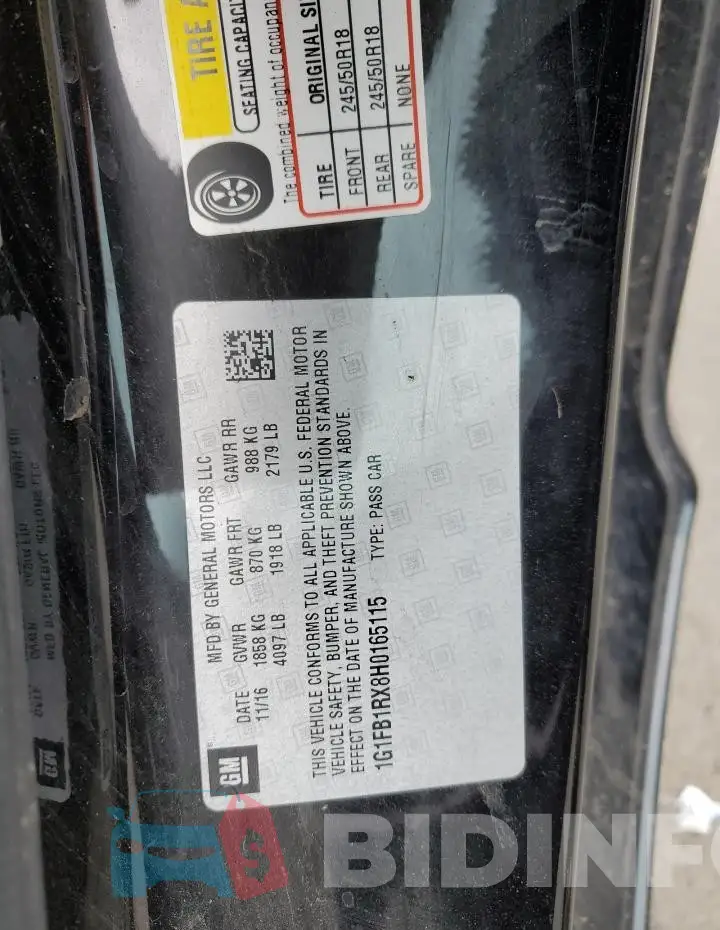 1G1FB1RX8H0165115 Photo# 12