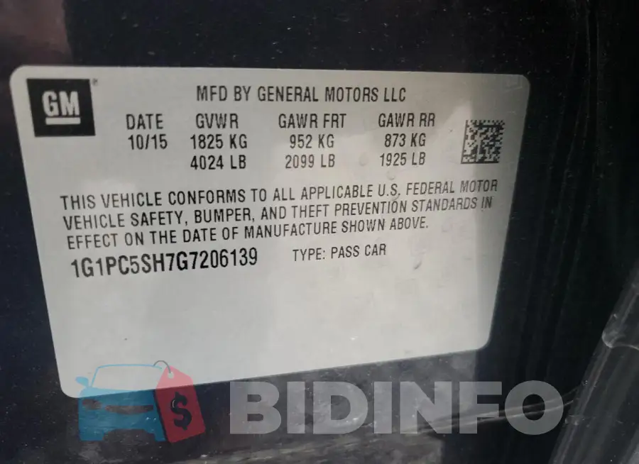 1G1PC5SH7G7206139 Photo# 12