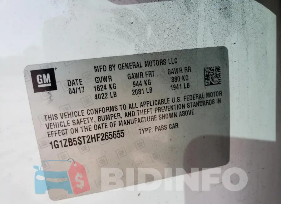 1G1ZB5ST2HF265655 Photo# 12