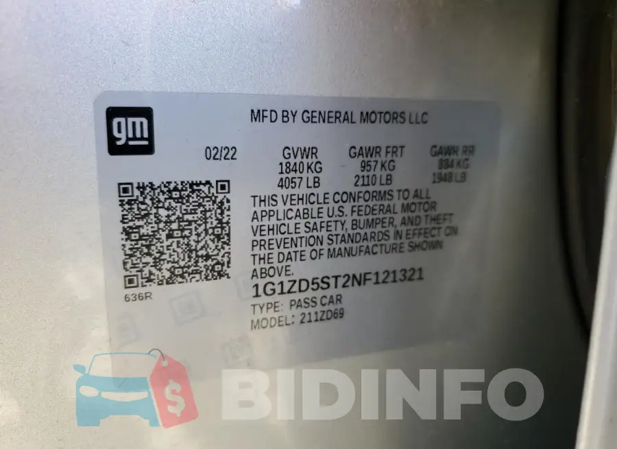 1G1ZD5ST2NF121321 Photo# 12