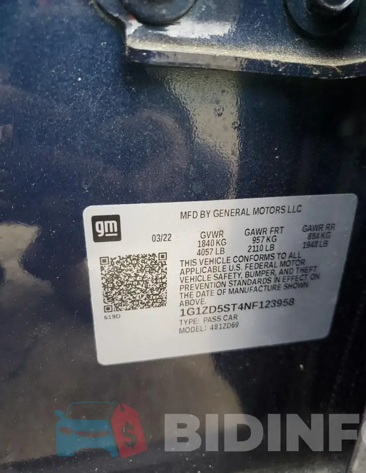1G1ZD5ST4NF123958 Photo# 12