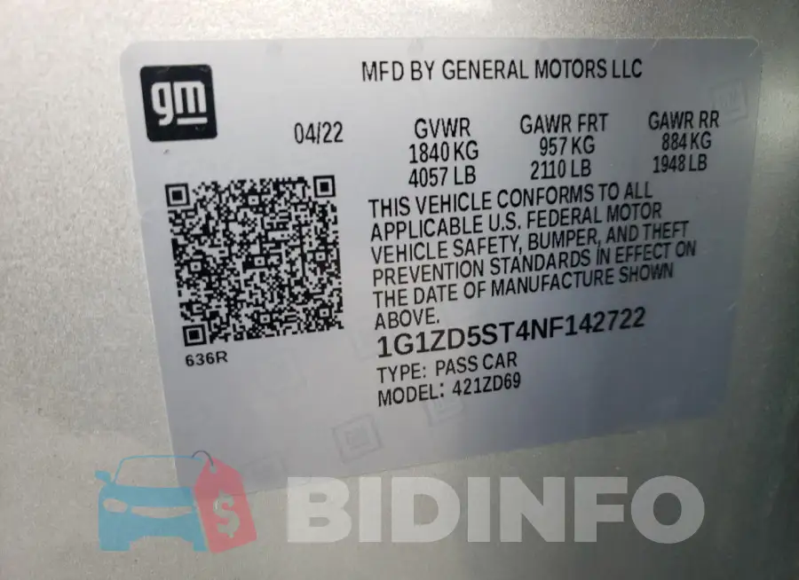 1G1ZD5ST4NF142722 Photo# 12