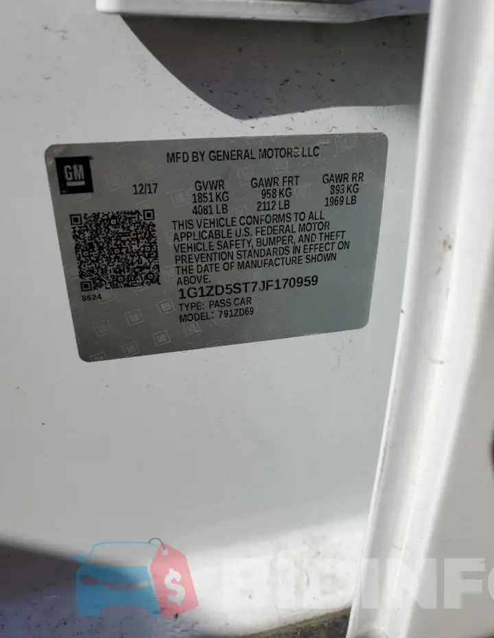 1G1ZD5ST7JF170959 Photo# 12