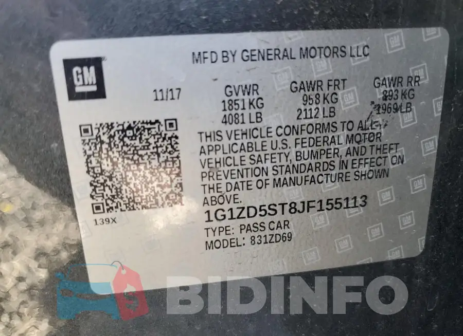 1G1ZD5ST8JF155113 Photo# 12