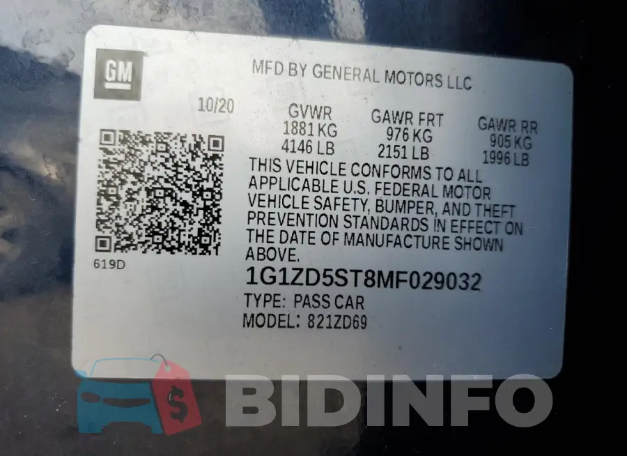 1G1ZD5ST8MF029032 Photo# 12