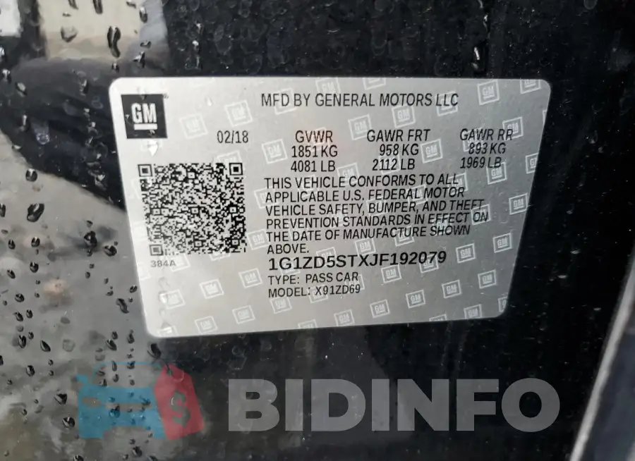 1G1ZD5STXJF192079 Photo# 13