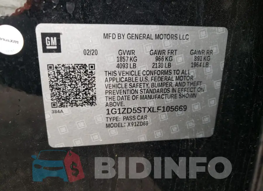 1G1ZD5STXLF105669 Photo# 13
