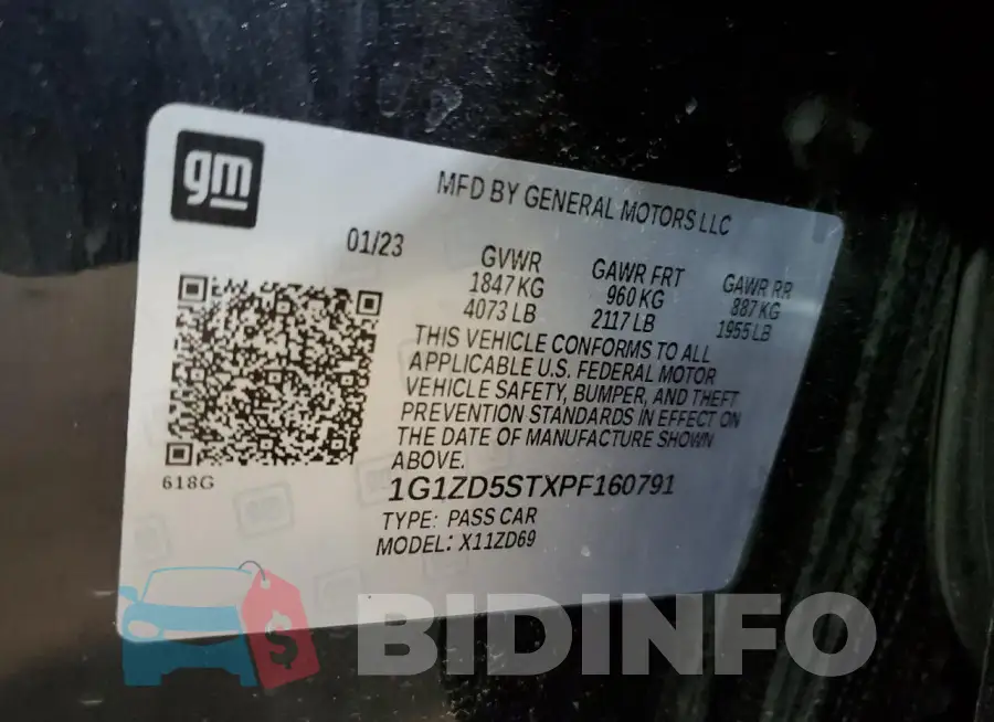 1G1ZD5STXPF160791 Photo# 13