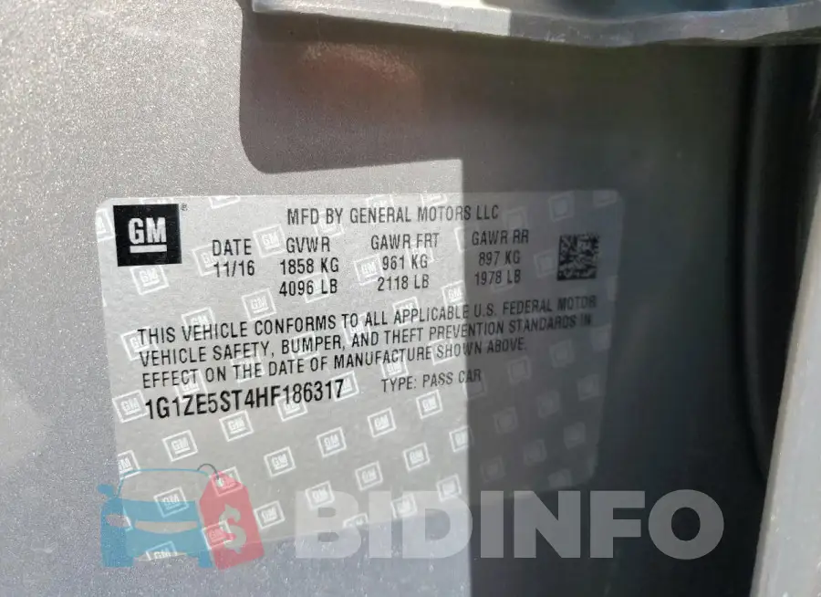1G1ZE5ST4HF186317 Photo# 12