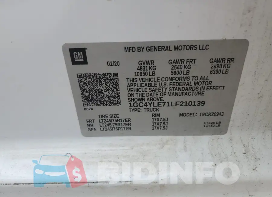 1GC4YLE71LF210139 Photo# 12