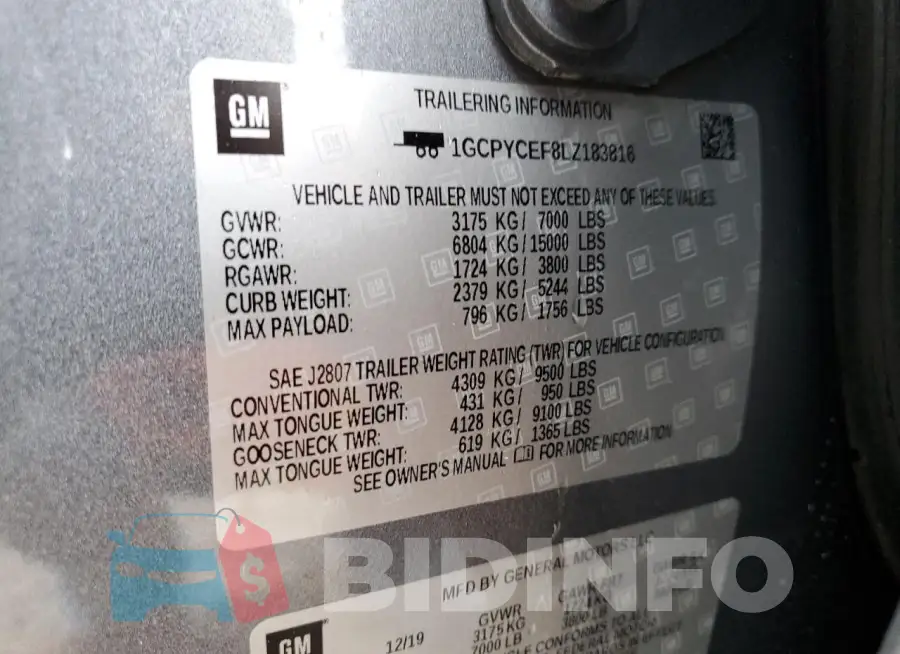 1GCPYCEF8LZ183816 Photo# 12