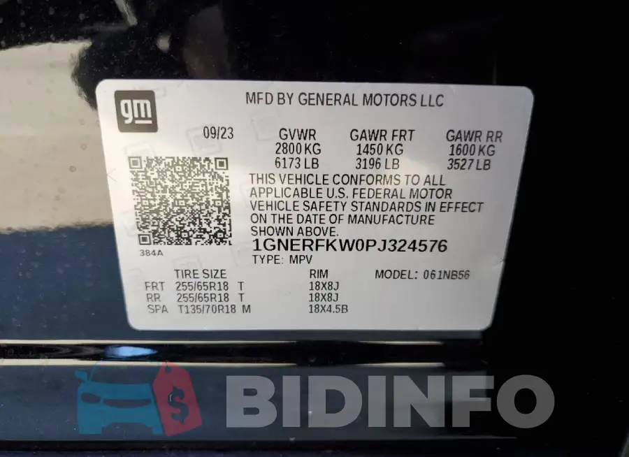 1GNERFKW0PJ324576 Photo# 12
