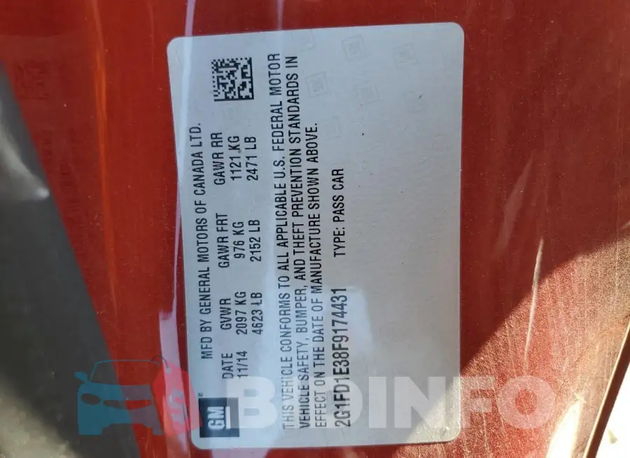 2G1FD1E38F9174431 Photo# 13