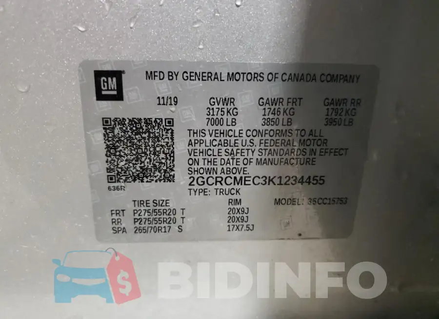 2GCRCMEC3K1234455 Photo# 12
