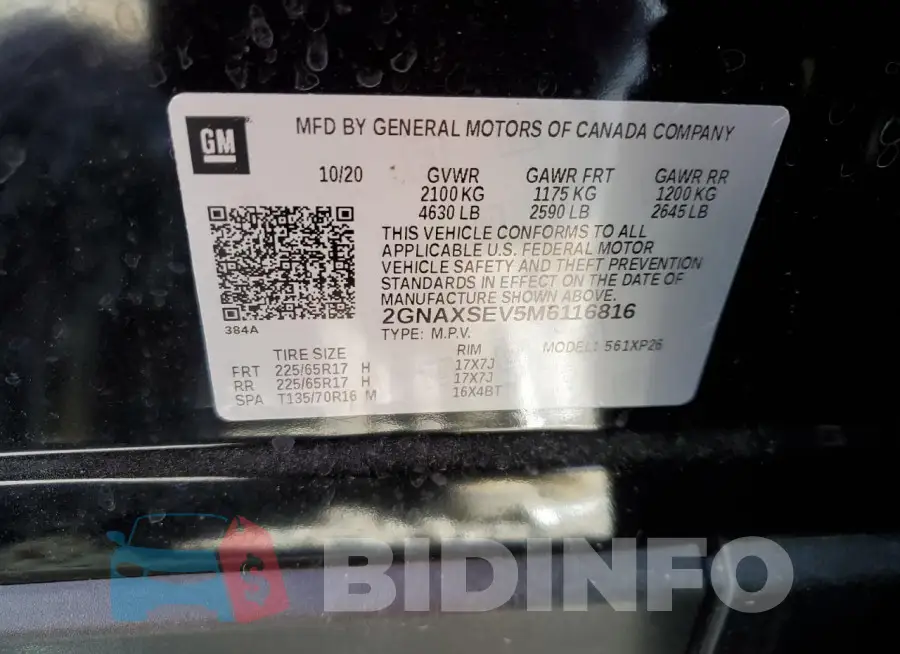 2GNAXSEV5M6116816 Photo# 13